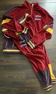 Puma The Yard Velour Tracksuit Set Maroon JXL/P2XL NWT